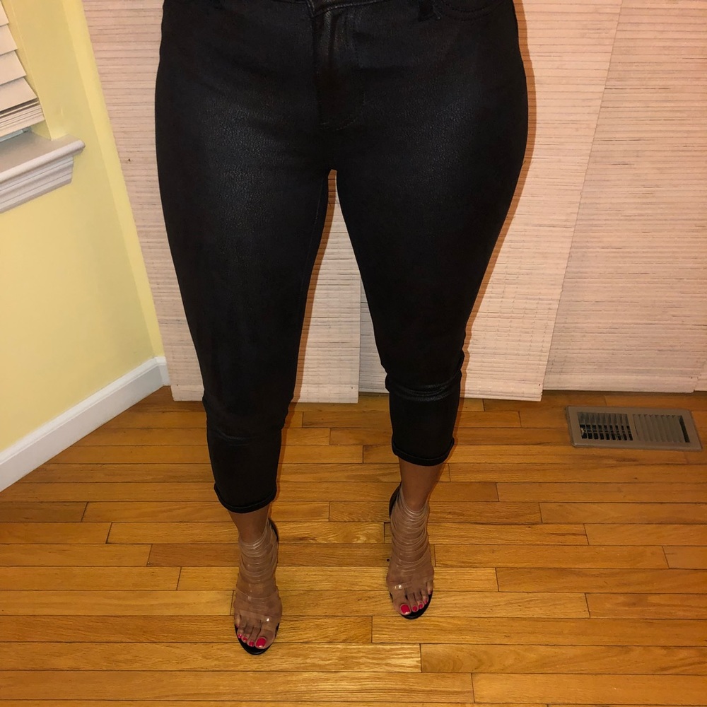 Leather Look Jeans